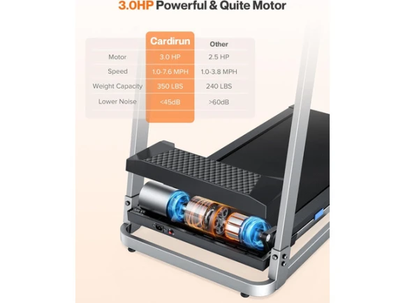 Foldable Treadmill with Incline, Bluetooth Speaker and App & Voice Control — Connected Equipment, TAURKENAM