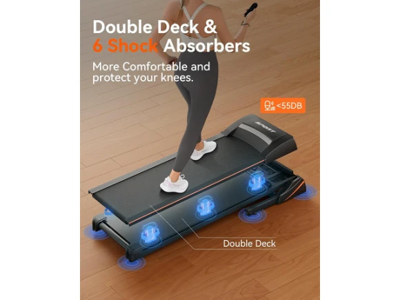 Folding Treadmill with Auto Incline and Bluetooth — Connected Equipment, TAURKENAM