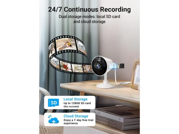 Indoor/Outdoor Security Camera, 2-Pack — Security Camera, TAURKENAM