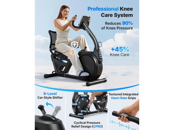 Recumbent Exercise Bike — Connected Equipment, MERACH