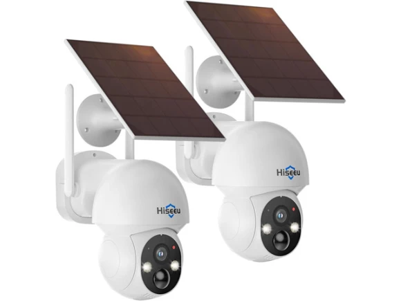 Solar Security Camera, 2-Pack — Security Camera, Hiseeu