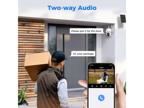 Solar Security Camera, 2-Pack — Security Camera, Hiseeu