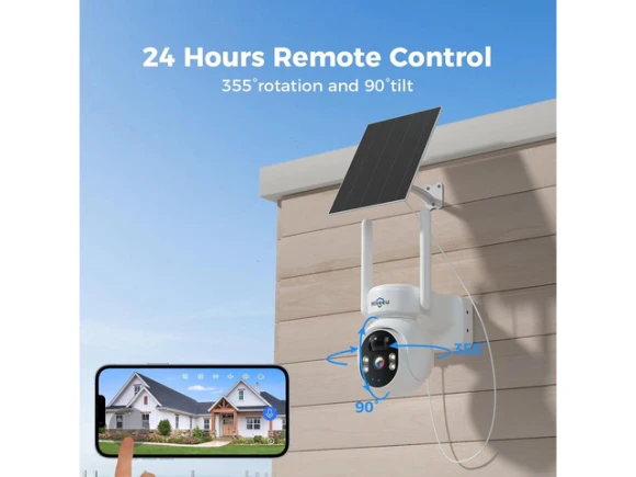 Solar WiFi Surveillance Camera, 2-Pack — Security Camera, Hiseeu