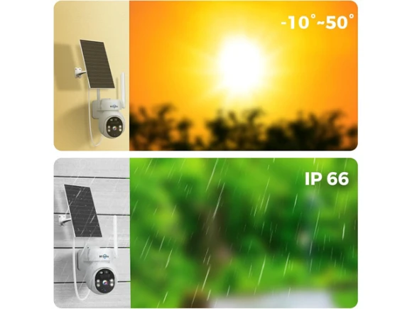 Solar WiFi Surveillance Camera, 2-Pack — Security Camera, Hiseeu