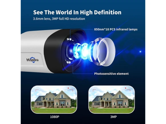 Wireless Security Camera — Security Camera, Hiseeu