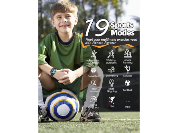 Kids Smartwatch, Black — Kids Smart Watch, Heightele