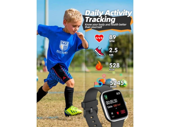 Kids Smartwatch, Black — Kids Smart Watch, Heightele