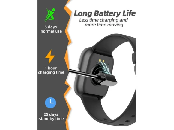 Kids Smartwatch, Black — Kids Smart Watch, Heightele