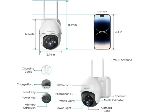Outdoor Wireless Security Camera — Security Camera, ZUMIMALL
