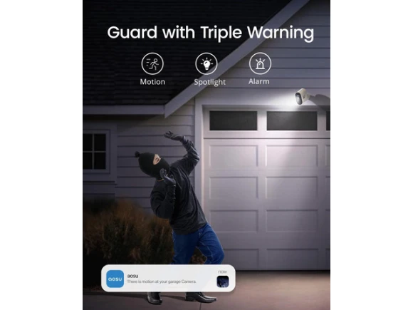 Solar Security Camera System — Security Camera, AOSU