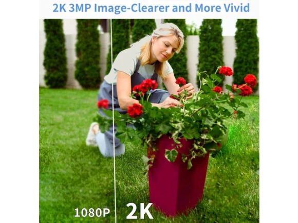 Wireless Outdoor Security Camera, 4 Pack with Solar Panel — Security Camera, Xega
