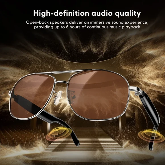Open-Sound-Field Smart Glasses with Outdoor UV Protection — Smart Glasses, Blackview