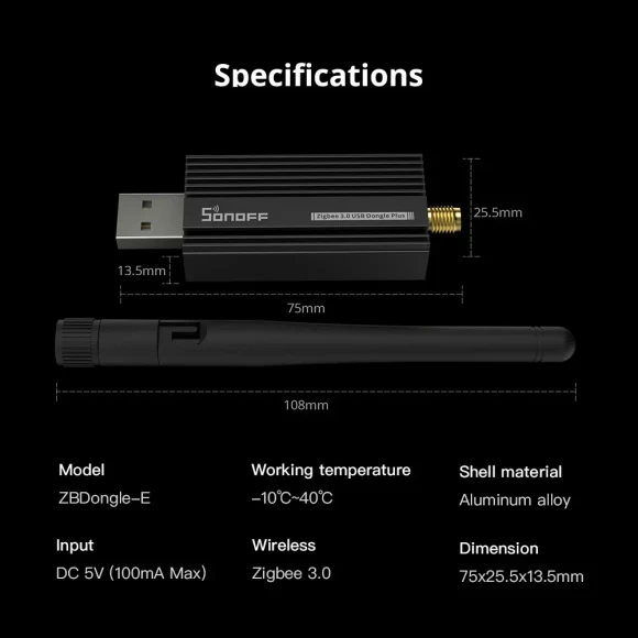 Zigbee USB Dongle — Smart Home Hub, Sonoff