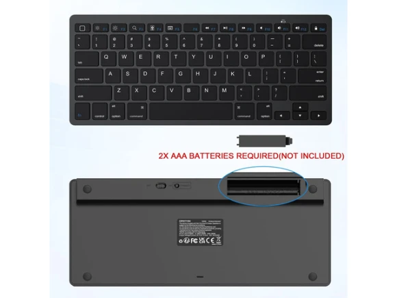 Bluetooth Keyboard, Black, for iPad and iPhone — Bluetooth Keyboard, OMOTON