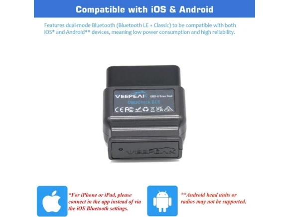 Bluetooth OBD II Diagnostic Scanner — OBD2 Scanners, Veepeak