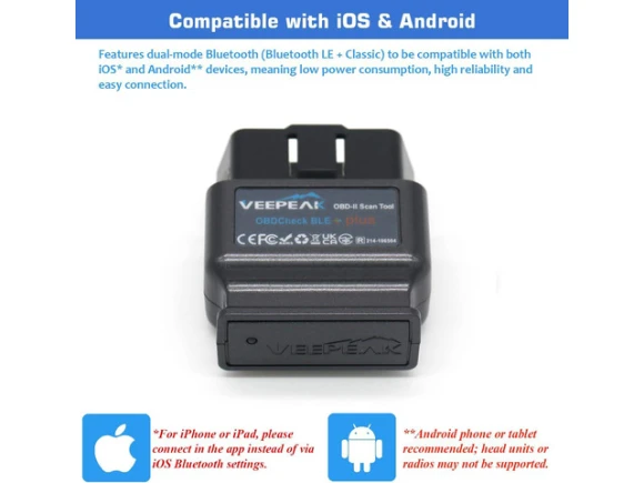 OBD II Automotive Diagnostic Scanner — OBD2 Scanners, Veepeak