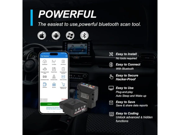 OBDII Bluetooth Adapter and Diagnostic Scan Tool — OBD2 Scanners, V-gate