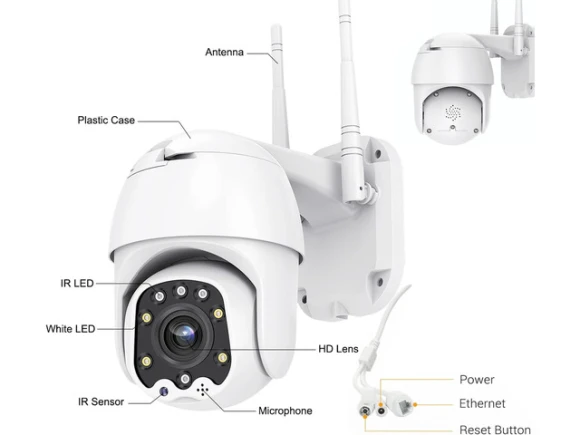 Outdoor PTZ WiFi IP Security Camera — Security Camera, WOOJONG
