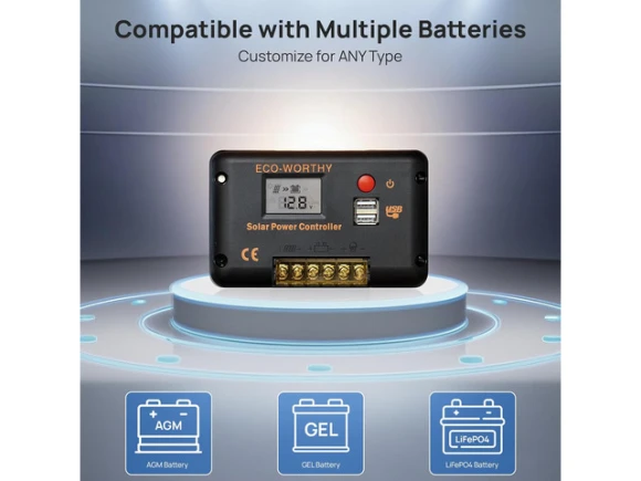 30A PWM Solar Charge Controller — Solar Charge Controller, ECO-WORTHY