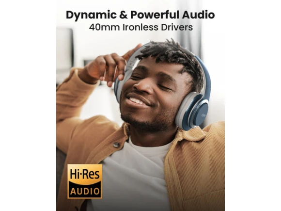 Bluetooth Headphones, Navy — Wireless Earbuds, Cleer