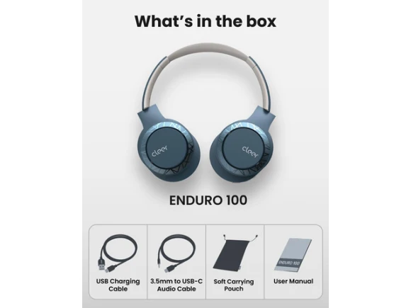 Bluetooth Headphones, Navy — Wireless Earbuds, Cleer