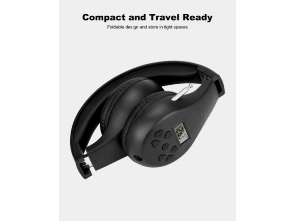 FM Radio Headphones — Wireless Earbuds, WOOJONG