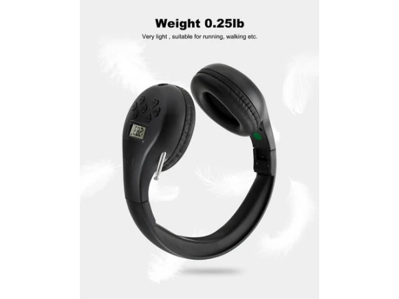 FM Radio Headphones — Wireless Earbuds, WOOJONG