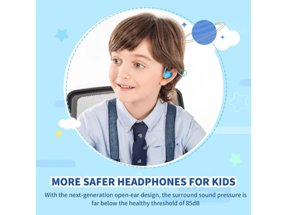 Open-ear Bluetooth wireless headphones for children — Wireless Earbuds, WOOJONG