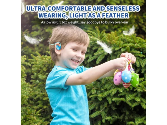 Open-ear Bluetooth wireless headphones for children — Wireless Earbuds, WOOJONG