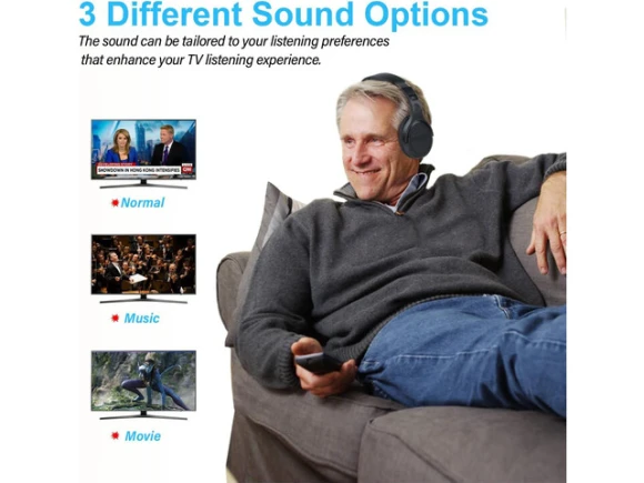 Over-Ear Wireless Headphones for TV Watching — Wireless Earbuds, ANSTEN