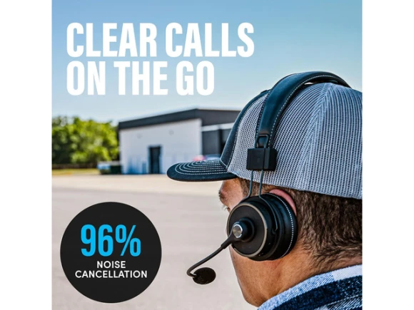 Wireless Bluetooth Headset, One-Ear Mono — Wireless Earbuds, Blue Tiger