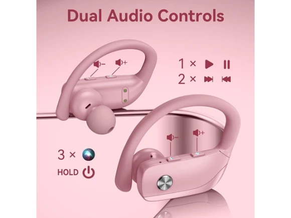 Wireless earbuds, Pink — Wireless Earbuds, BMANI