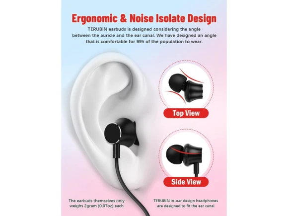 Black Neckband Bluetooth Headphones — Wireless Earbuds, WOOJONG
