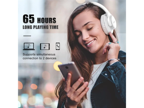 Over-Ear Foldable Bluetooth Headphones — Wireless Earbuds, KVIDIO
