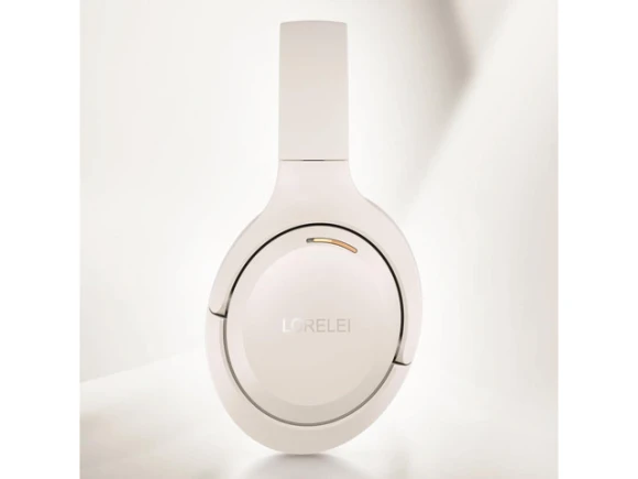 Beige White Wireless Over-Ear Headphones — Wireless Earbuds, LORELEI