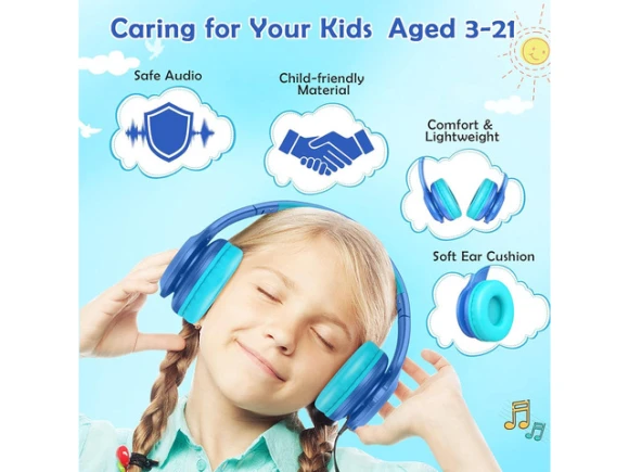 Blue Headphones — Wireless Earbuds, Suppower