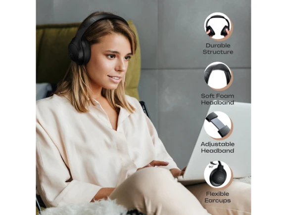 Bluetooth Over-Ear Headphones — Wireless Earbuds, PowerLocus