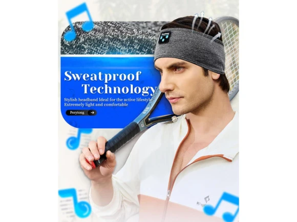 Bluetooth Sleeping Headphones Headband — Wireless Earbuds, Perytong