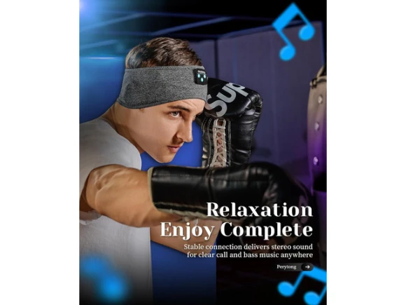 Bluetooth Sleeping Headphones Headband — Wireless Earbuds, Perytong