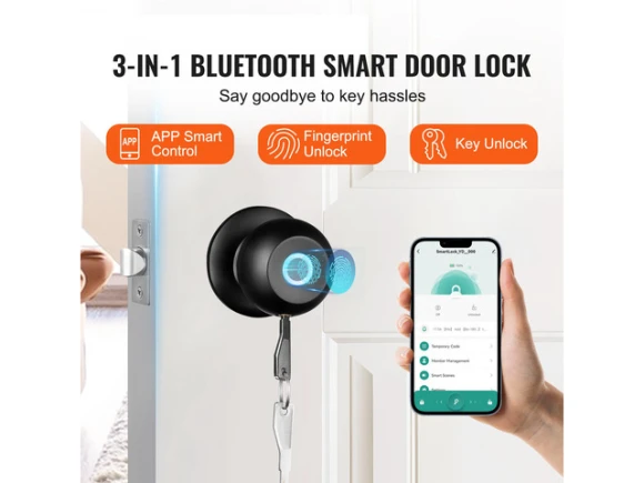 Fingerprint Smart Door Lock — Smart Lock, VEVOR