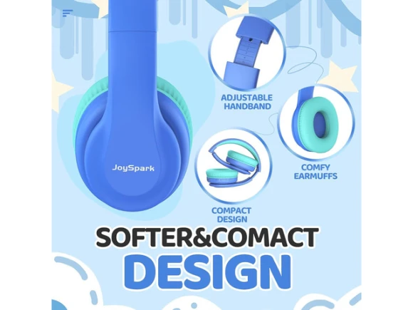Kids' over-ear Bluetooth headphones — Wireless Earbuds, Suppower