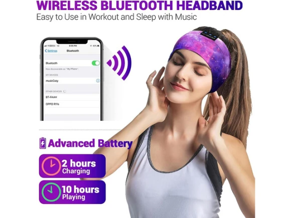 Sleep Headphones Headband — Wireless Earbuds, LC-dolida