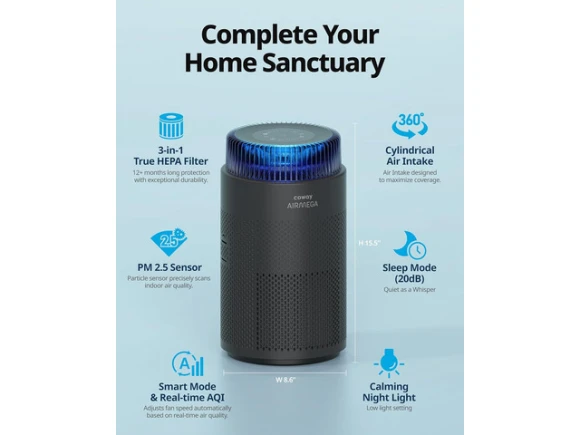 Air Purifier, Black — Air Purifier, Coway