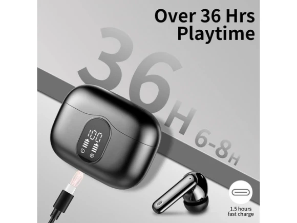 Black Wireless Earbuds — Wireless Earbuds, Suppower
