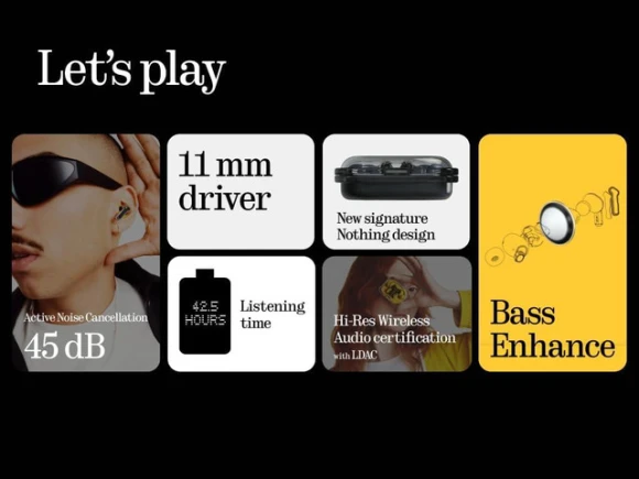 Black Wireless Earbuds — Wireless Earbuds, Nothing