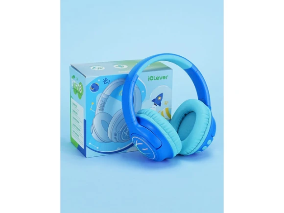 Blue Bluetooth Headphones — Wireless Earbuds, iClever