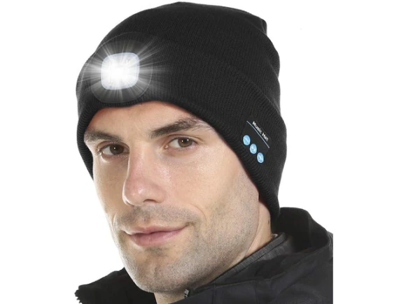 Bluetooth Beanie Hat with Built-in Headphones — Wireless Earbuds, Suppower