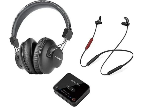 Dual Wireless Headphones and Earbuds Set with Bluetooth Transmitter — Wireless Earbuds, Avantree