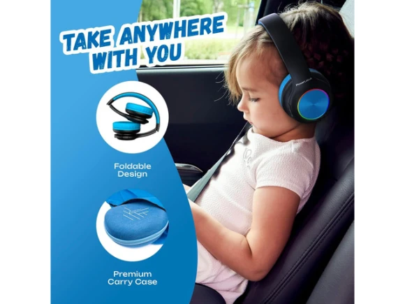 Kids Bluetooth Headphones — Wireless Earbuds, PowerLocus