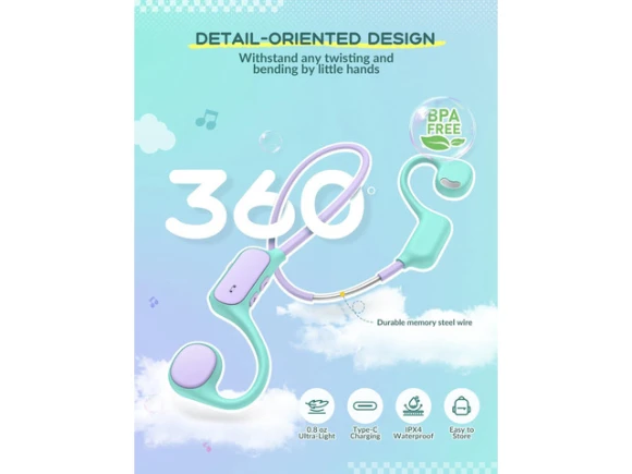 Open-Ear Air-Conduction Headphones — Wireless Earbuds, iClever